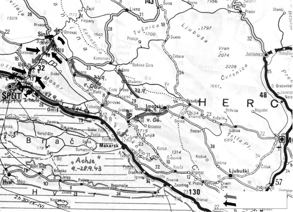 Kretanje njemačke i partizanske vojske 1943.